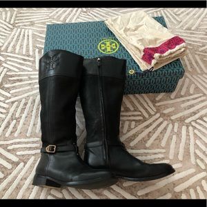 Tory Burch Fine Leather Riding Boots